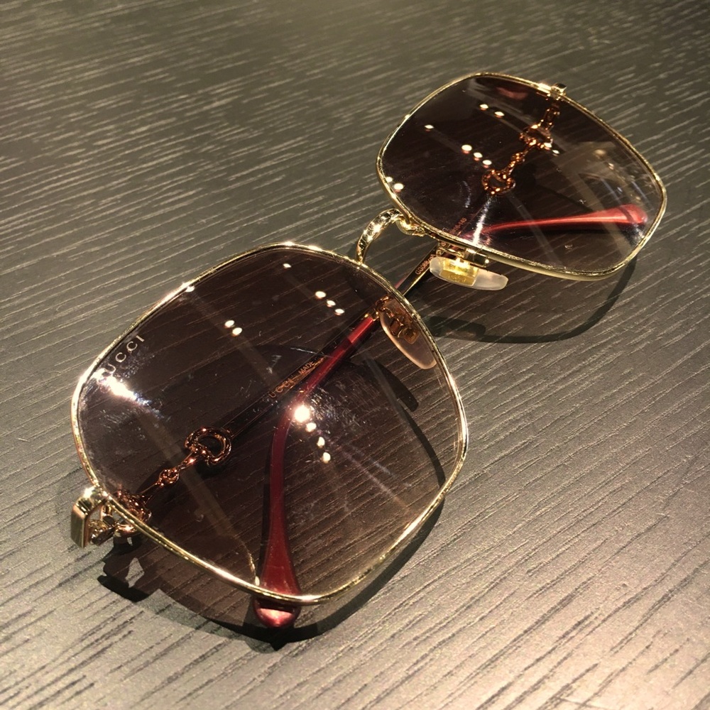 Authentic GUCCI Oversized Square-Frame Sunglasses